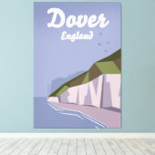 Toile Affiche de voyage des Falaises blanches de Douvres (Insitu (Plancher de Bois))