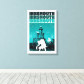Toile Affiche de voyage d'Innsmouth (Insitu (Plancher de Bois))