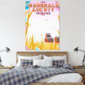 Toile Affiche de voyage du comté de Marshall '1836' Indi (Insitu(Chambre))