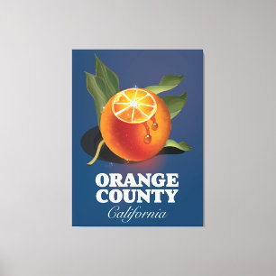 Toile Affiche de voyage du comté d'Orange Californie. 