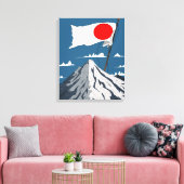 Toile Affiche de voyage du drapeau japonais (Insitu(Salon))