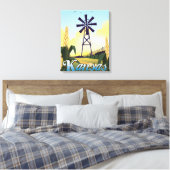 Toile Affiche de voyage du Kansas "l'État du blé". (Insitu(Chambre))
