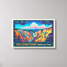 Affiche de voyage du parc national de Yellowstone