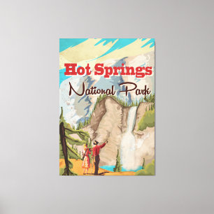 Toile affiche de voyage du parc national Hot Springs