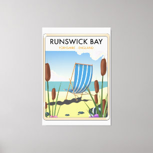 Toile Affiche de voyage du Yorkshire de la Baie-du-Bruns