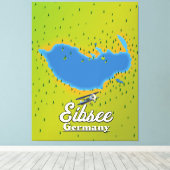 Toile Affiche de voyage Eibsee Allemagne. (Insitu (Plancher de Bois))