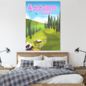 Toile Affiche de voyage en Assam Inde impression. (Insitu(Chambre))
