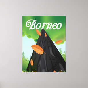 Toile Affiche de voyage en forêt tropicale de Bornéo