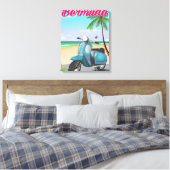Toile Affiche de voyage en scooter de plage des Bermudes (Insitu(Chambre))