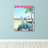 Toile Affiche de voyage en scooter de plage des Bermudes (Insitu (Plancher de Bois))