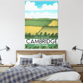 Toile Affiche de voyage en train à Cambridge (Insitu(Chambre))