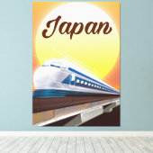 Toile Affiche de voyage en train à puce du Japon (Insitu (Plancher de Bois))