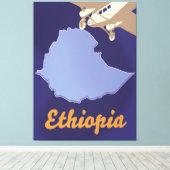 Toile Affiche de voyage Éthiopie (Insitu (Plancher de Bois))