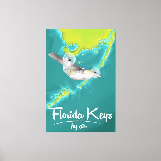 Toile affiche de voyage Florida Keys Vintage (Recto)