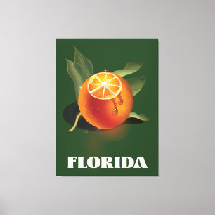 Toile Affiche de voyage Florida Orange
