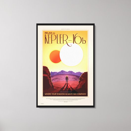 Toile Affiche de voyage future de la NASA - Se détendre (Recto)