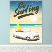 Toile Affiche de voyage Go Surfing ! (Insitu (Plancher de Bois))