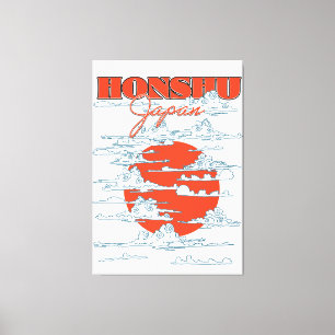 Toile Affiche de voyage Honshu Japon