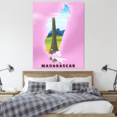 Toile Affiche de voyage illustrée de Madagascar (Insitu(Chambre))
