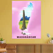 Toile Affiche de voyage illustrée de Madagascar (Insitu(Salon))