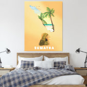 Toile Affiche de voyage illustrée Sumatra (Insitu(Chambre))