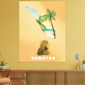 Toile Affiche de voyage illustrée Sumatra (Insitu(Salon))