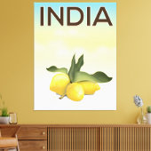 Toile Affiche de voyage India Lemon (Insitu(Salon))