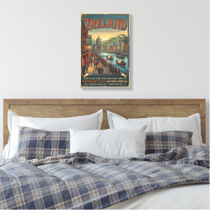 Toile Affiche de voyage Irlande vintage