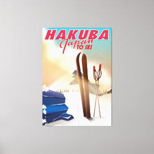 Toile Affiche de voyage japonaise Hakuba.