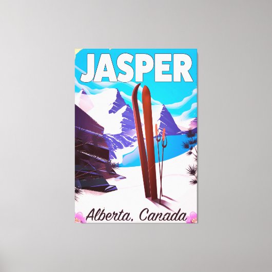 Toile Affiche de voyage Jasper Alberta Canada (Recto)