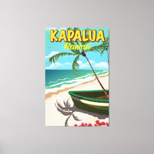 Toile Affiche de voyage Kapalua Hawaii