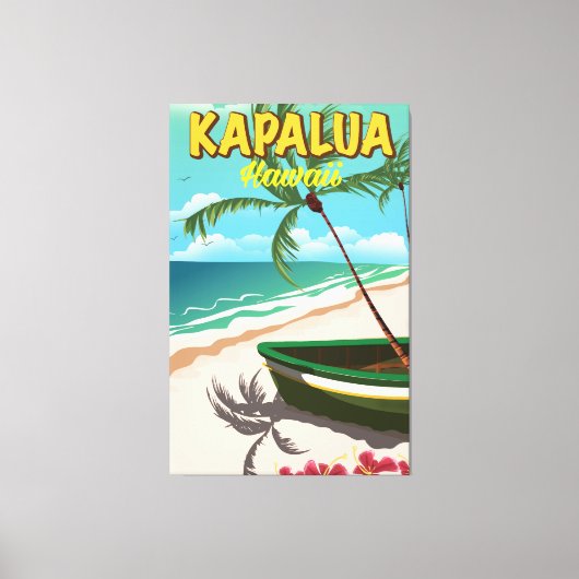 Toile Affiche de voyage Kapalua Hawaii (Recto)