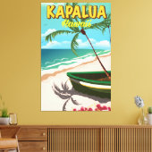 Toile Affiche de voyage Kapalua Hawaii (Insitu(Salon))