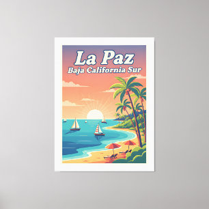 Toile Affiche de voyage La Paz Baja California Sur