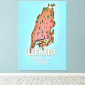 Toile affiche de voyage Lefkada Greece. (Insitu (Plancher de Bois))
