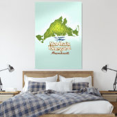 Toile Affiche de voyage Martha's vineyard Massachusetts (Insitu(Chambre))