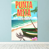 Toile Affiche de voyage mexicaine Punta Mita (Insitu (Plancher de Bois))