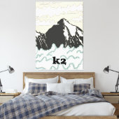 Toile Affiche de voyage montagne K2 (Insitu(Chambre))