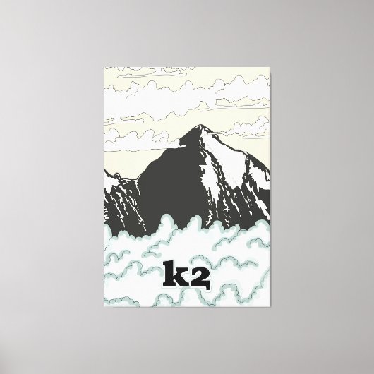 Toile Affiche de voyage montagne K2 (Recto)