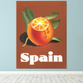 Toile Affiche de voyage orange Espagne (Insitu (Plancher de Bois))