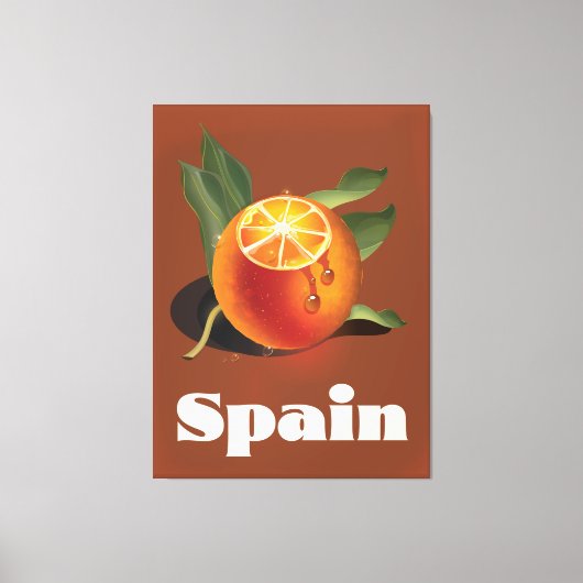 Toile Affiche de voyage orange Espagne (Recto)