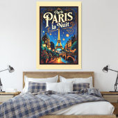 Toile Affiche de voyage Paris, (Insitu(Chambre))