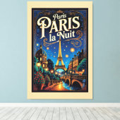 Toile Affiche de voyage Paris, (Insitu (Plancher de Bois))