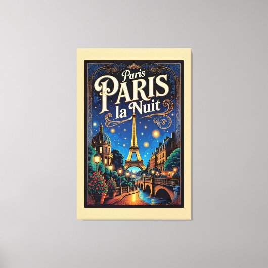 Toile Affiche de voyage Paris, (Recto)