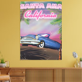 Toile Affiche de voyage père Noël Ana California (Insitu(Salon))