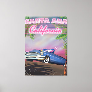 Toile Affiche de voyage père Noël Ana California