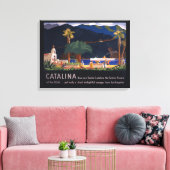 Toile Affiche de voyage - Père Noël Catalina Island, Cal (Insitu(Salon))