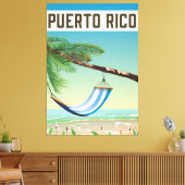 Toile Affiche de voyage Porto Rico Beach. (Insitu(Salon))