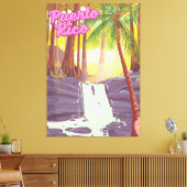 Toile Affiche de voyage Porto Rico Tropical Palm (Insitu(Salon))