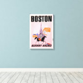 Toile Affiche De Voyage Pour Allegheny Airlines À Boston (Insitu (Plancher de Bois))